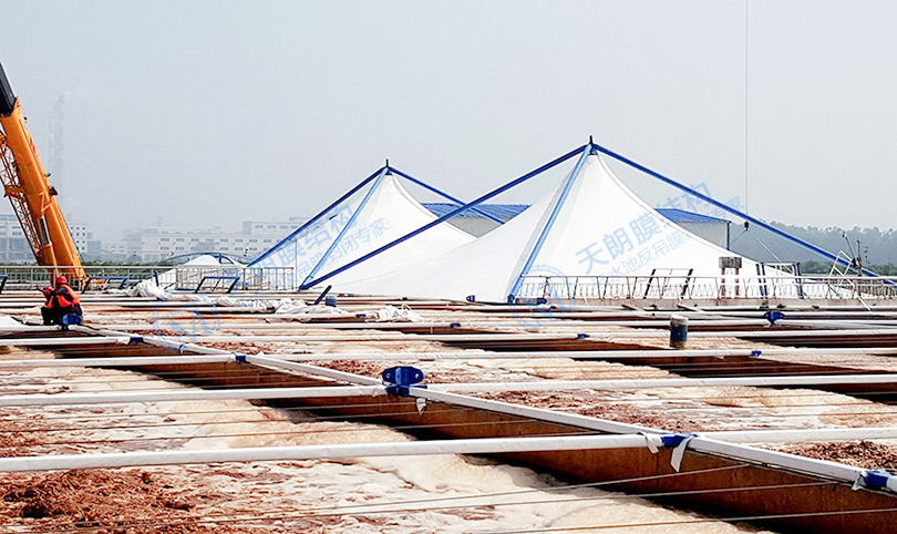 污水池膜結構出現(xiàn)褶皺影響大嗎？河南天朗為您解析